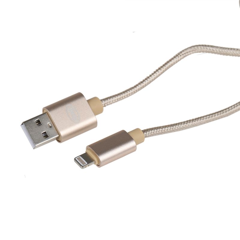 HEYNER Lightning USB Cable PRO Nylon 2 m – Gold