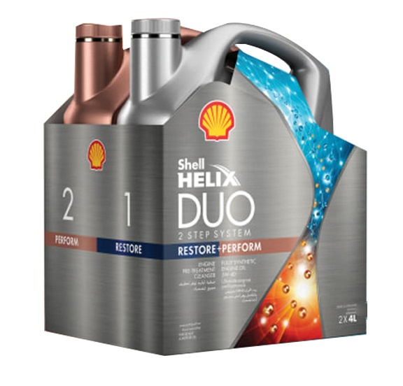 Shell Helix Duo 2 Step System Restore+Perform - 5W40 - 4 Liters - Pack of 2