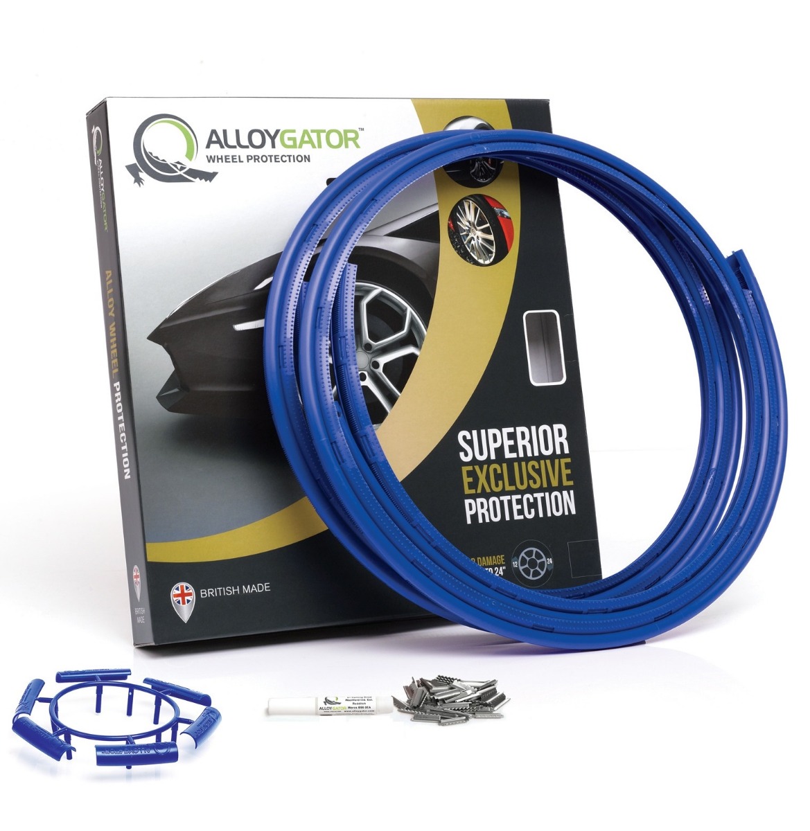 AlloyGator Exclusive Wheel Rim Protector - Set of 4 - Blue