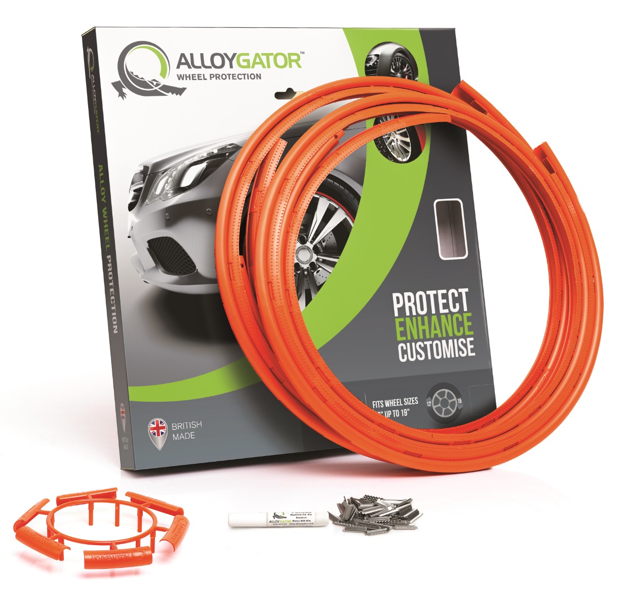 AlloyGator Inter Wheel Rim Protector - Set of 4 - Orange