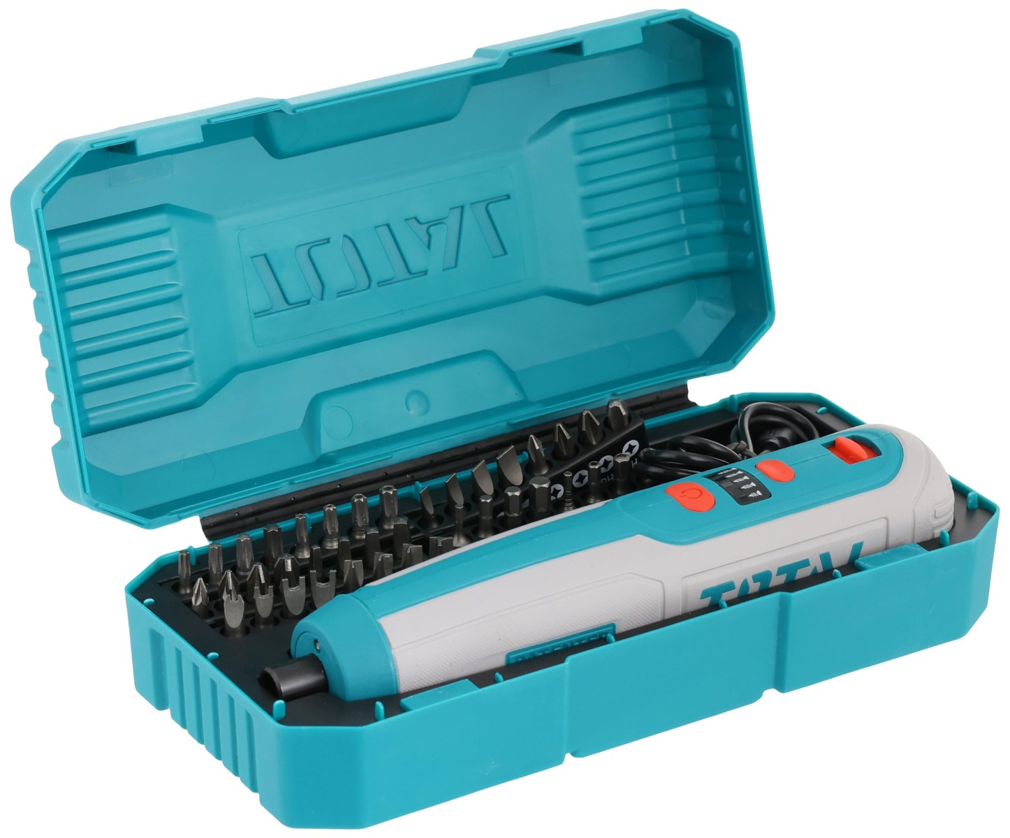 Total Tools - Lithium Ion Cordless Screwdriver 4 V + 46Pcs (TSDLI0403) ,