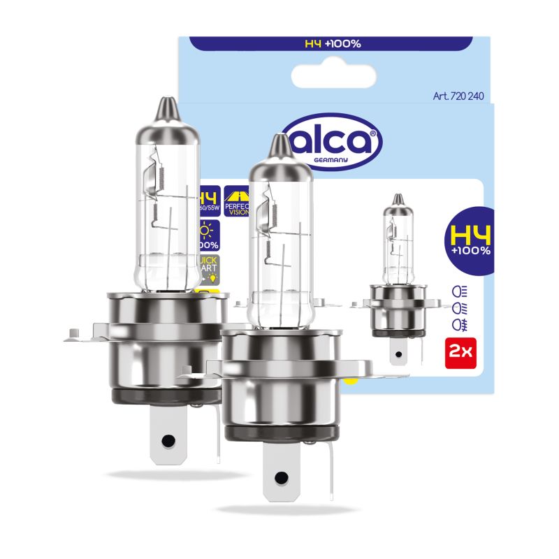 Alca halogen bulb H4 12V 60/55W +100% 2pcs.