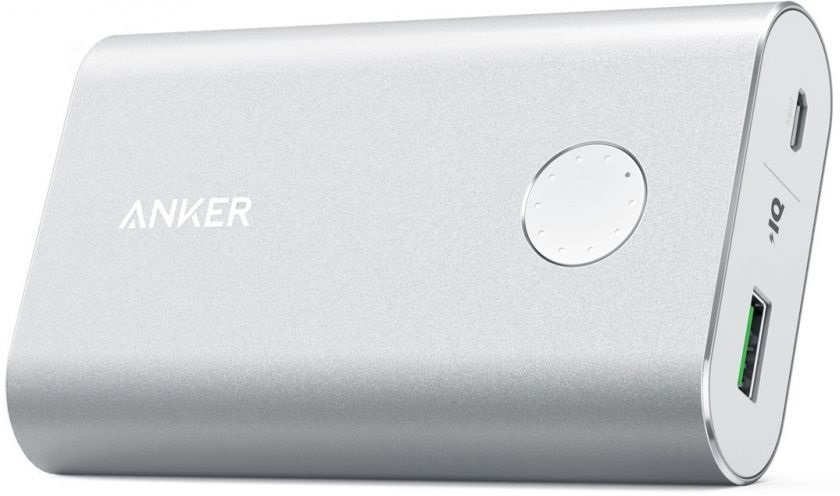 باور بانك انكر باوركور+ بخاصية الشحن السريع 3.0 - 10050 مللي أمبير - فضي
