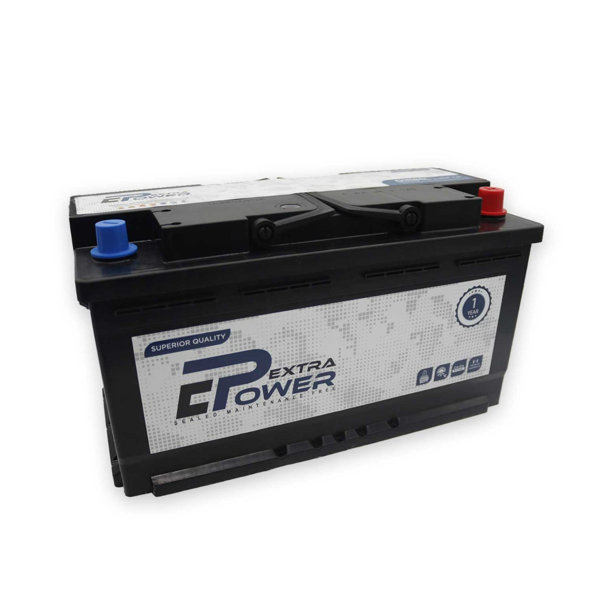 Chloride Extra Power Car Battery, 12 Volt, 55 Ampere  - DIN55L