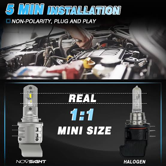 NovSight N59 H15 LED Bulbs - Set of 2