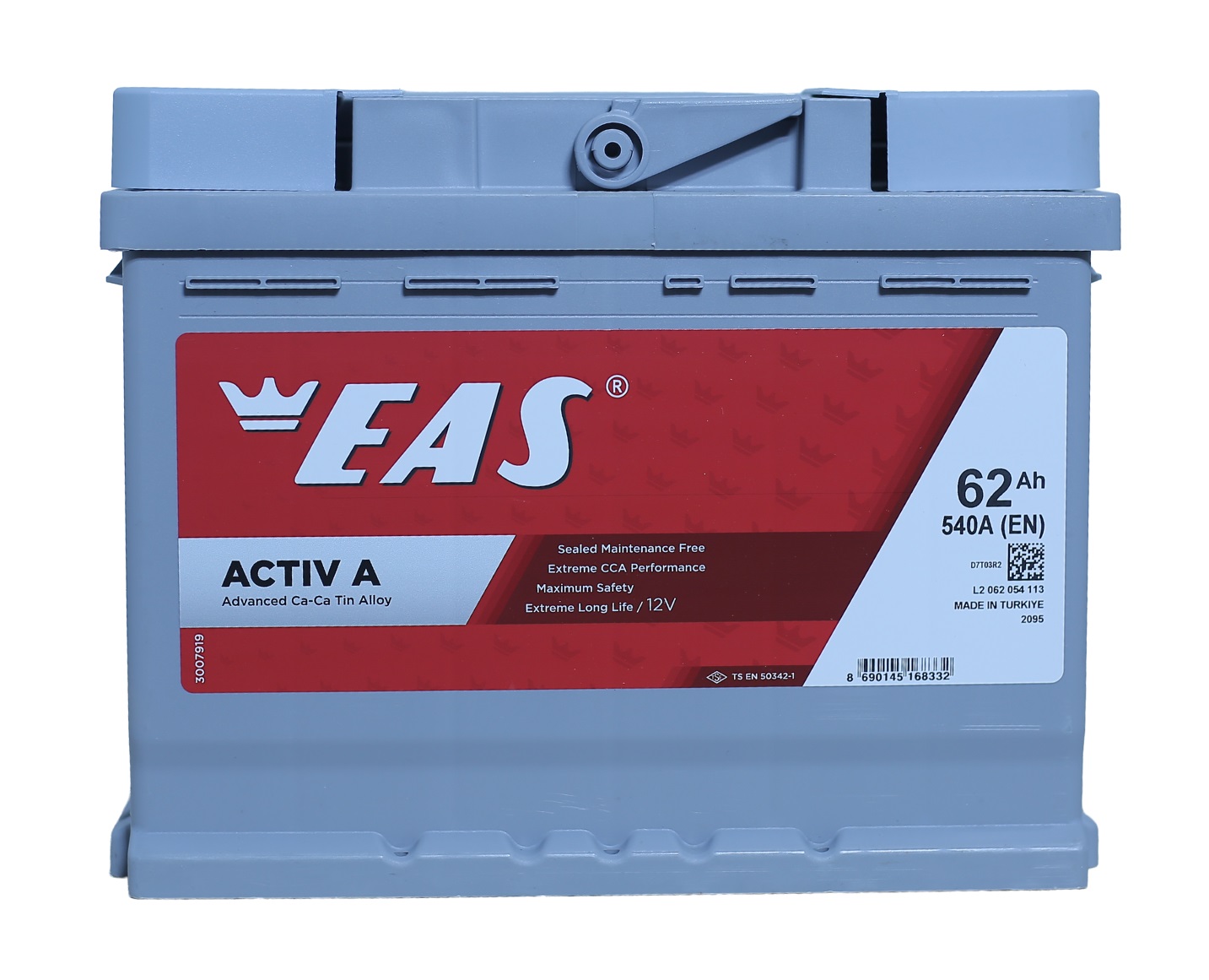 EAS Car Battery, 12 Volt, 62 Ampere - TD70