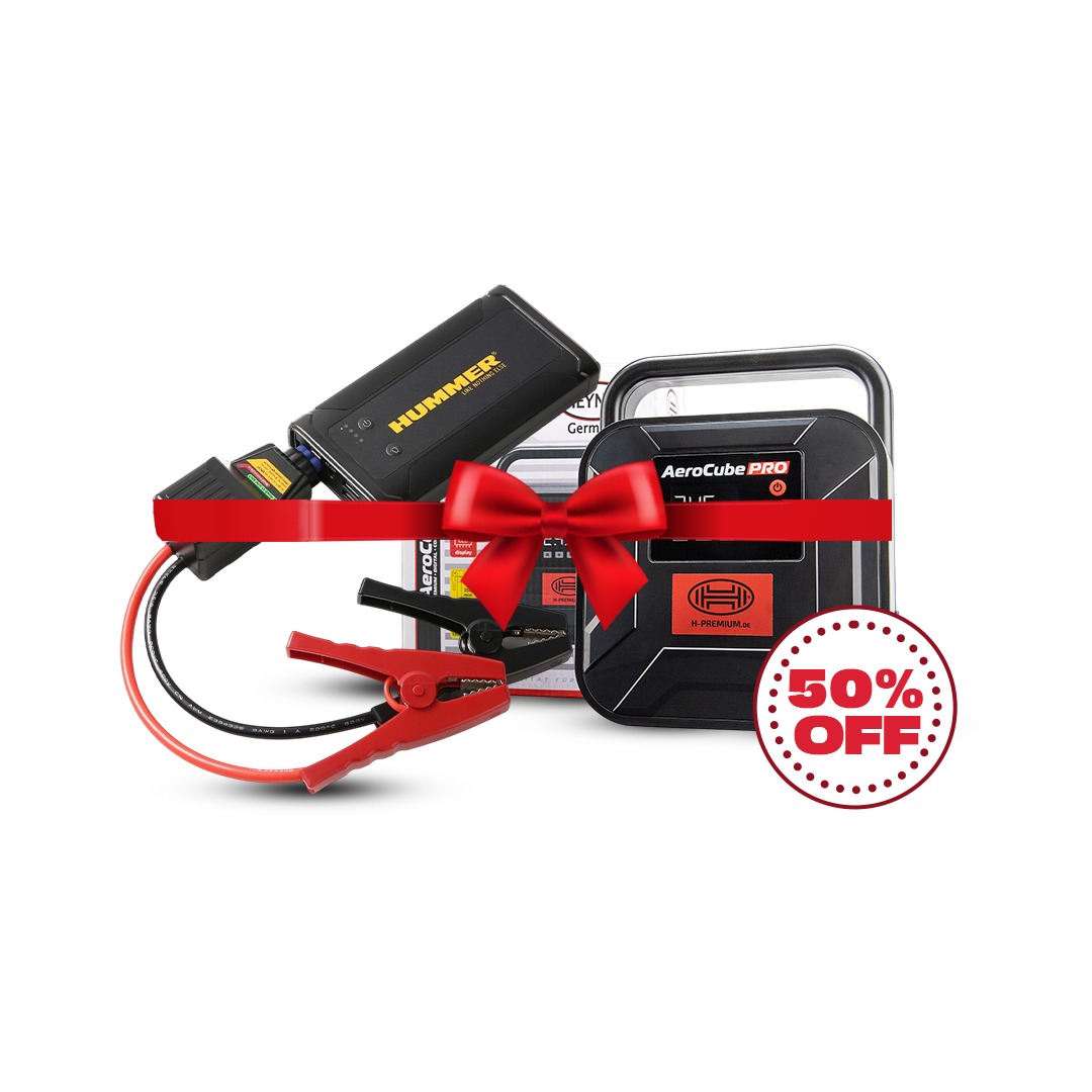 Hummer Car Battery Jump Starter & Heyner AeroCube Pro Digital Air Compressor