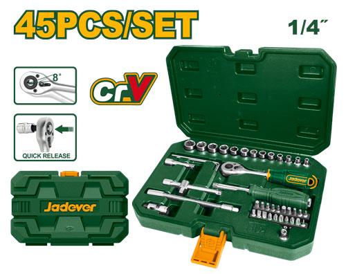 Jadever 1/4" Socket Set Of 45 - JDST4D45