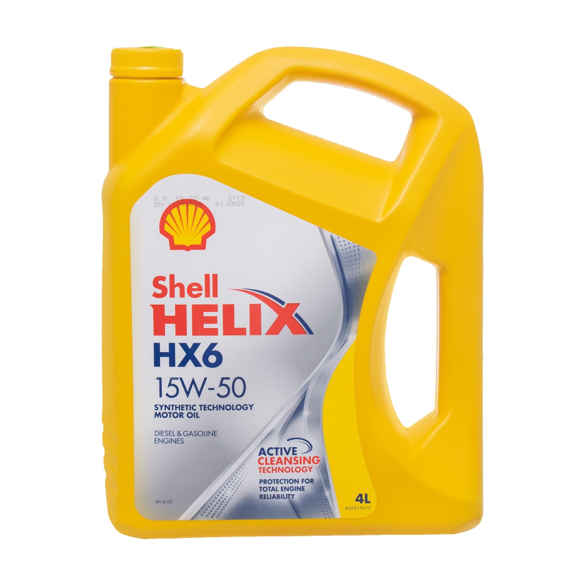 Shell Helix HX6 Motor Oil - 15W50 - 4 Liters