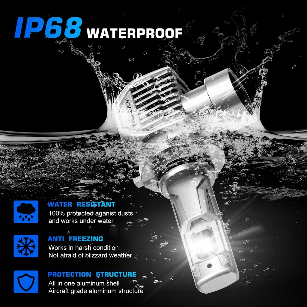 NovSight N62 H4 LED Bulbs - Set of 2