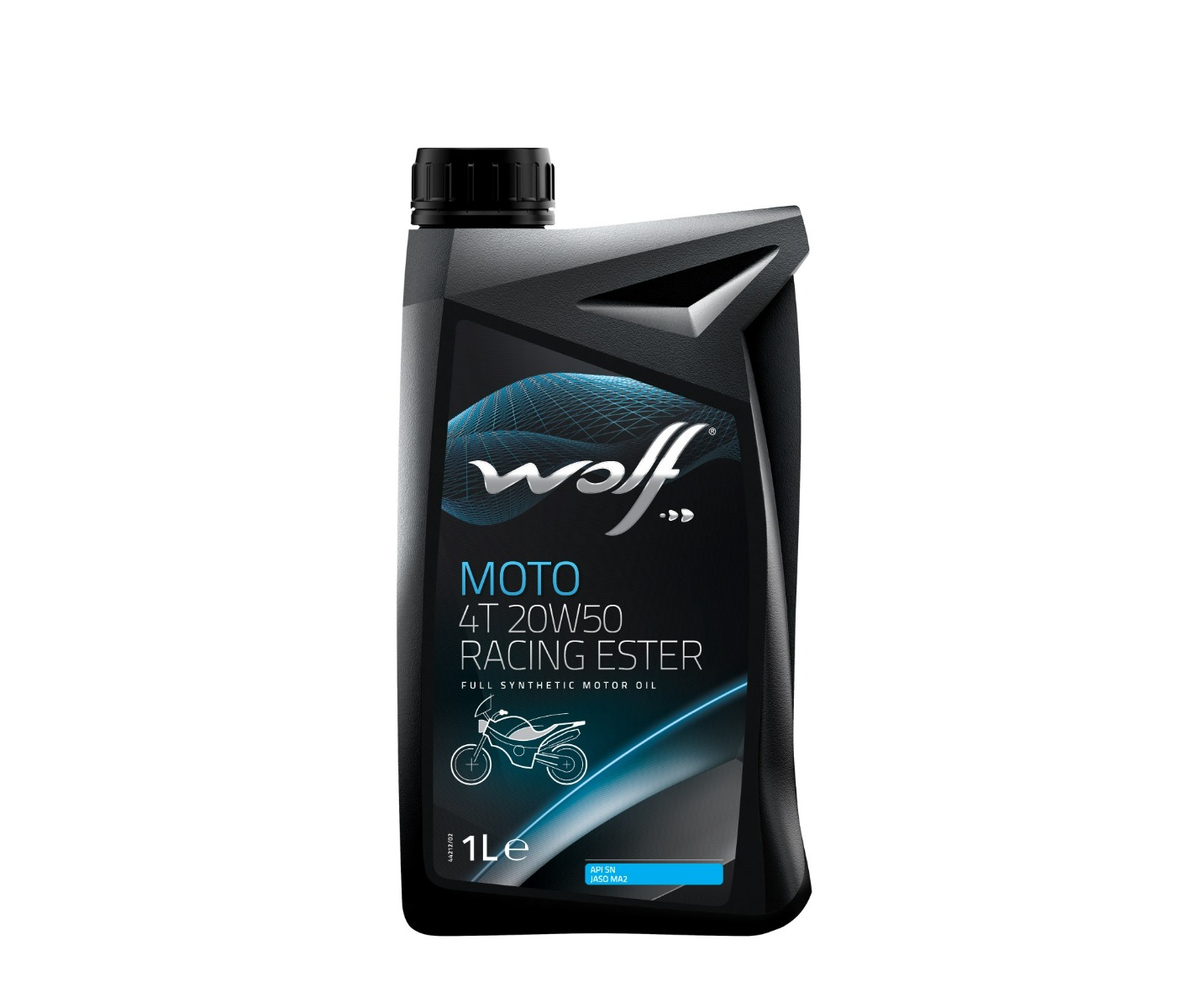 زيت موتور موتوسيكل تخليقي بالكامل موتو 4T ريسينج استر من وولف، سعة 1 لتر - 20W50